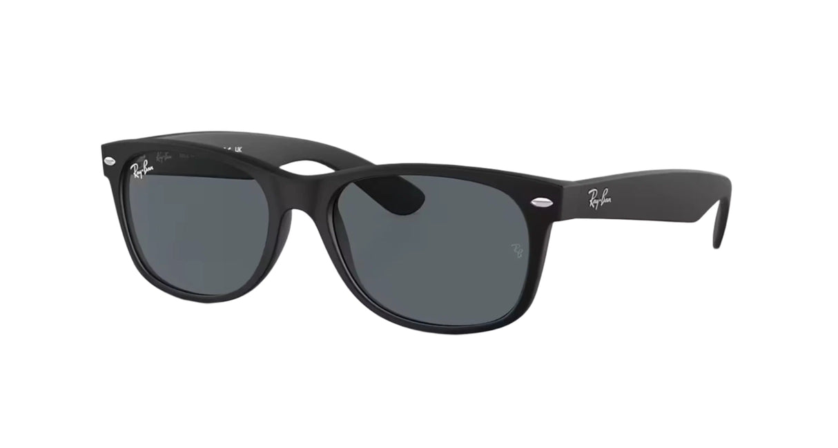 RAY-BAN New Wayfarer Classic Matte Rubber Black - Blue Sunglasses Sunglasses Ray-Ban 