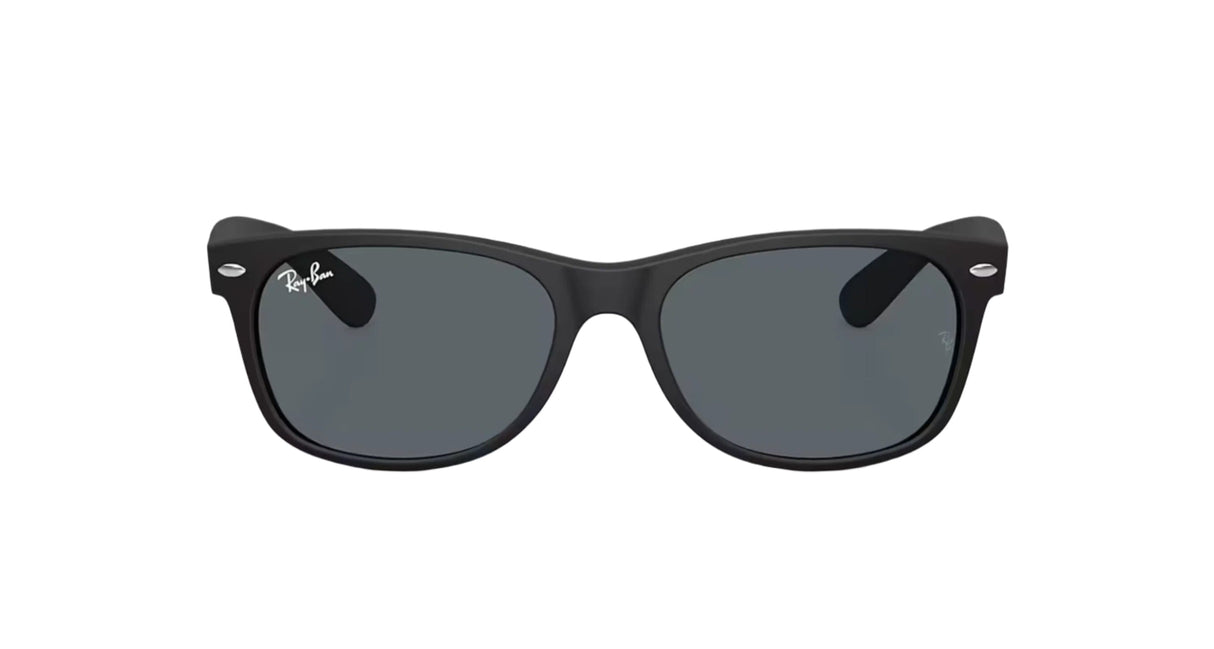 RAY-BAN New Wayfarer Classic Matte Rubber Black - Blue Sunglasses Sunglasses Ray-Ban 