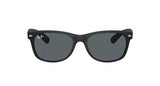 RAY-BAN New Wayfarer Classic Matte Rubber Black - Blue Sunglasses Sunglasses Ray-Ban 