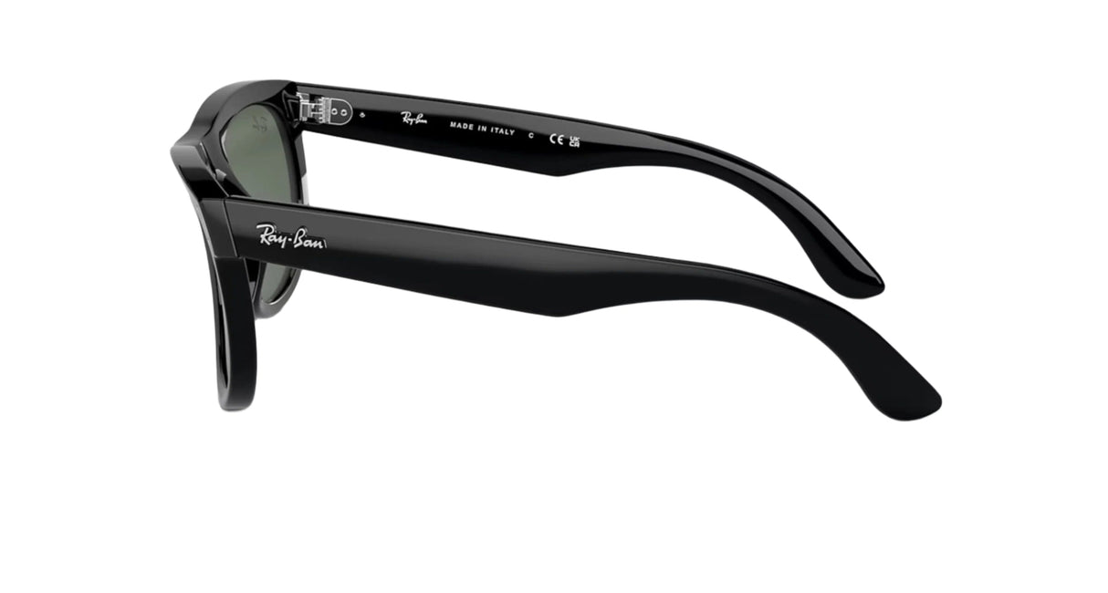 RAY-BAN Wayfarer Reverse Polished Black - Dark Grey Sunglasses Sunglasses Ray-Ban 