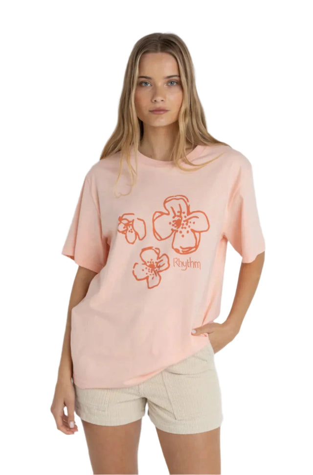 RHYTHM Women's Paradise Floral Oversized T-Shirt Pink Men's Short Sleeve T-Shirts Rhythm 