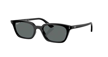 RAY-BAN Zaya Polished Black - Dark Grey Polarized Sunglasses Sunglasses Ray-Ban 