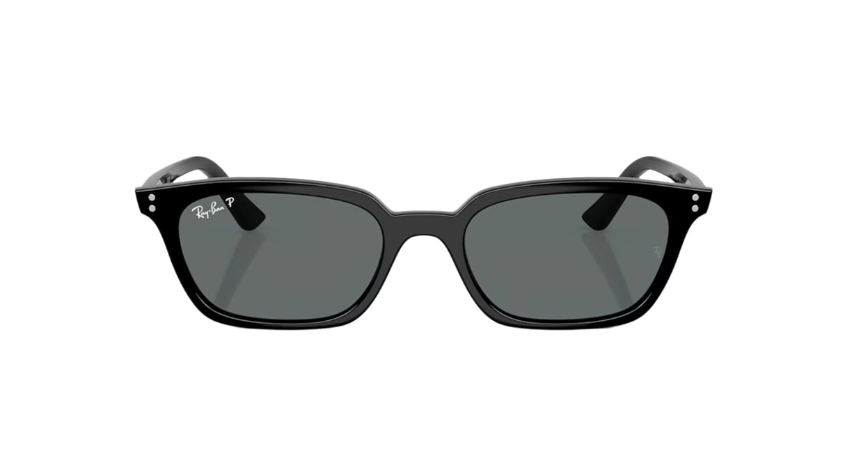 RAY-BAN Zaya Polished Black - Dark Grey Polarized Sunglasses Sunglasses Ray-Ban 