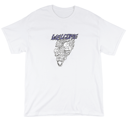 WELCOME Flames T-Shirt White Men's Short Sleeve T-Shirts Welcome 