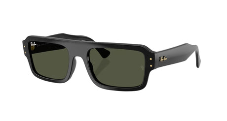 RAY-BAN Lukas Polished Black - Green Sunglasses Sunglasses Ray-Ban 