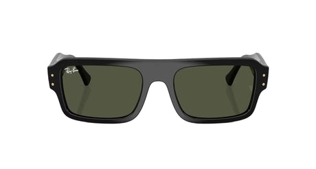 RAY-BAN Lukas Polished Black - Green Sunglasses Sunglasses Ray-Ban 