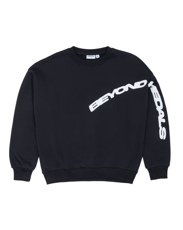 BEYOND MEDALS Puff Crewneck Black Men's Crewnecks Beyond Medals 