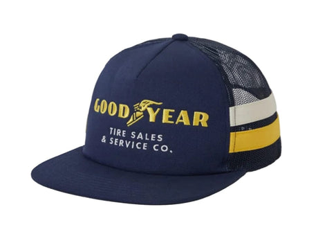 BRIXTON Goodyear Service Trucker Hat Navy Men's Hats Brixton 