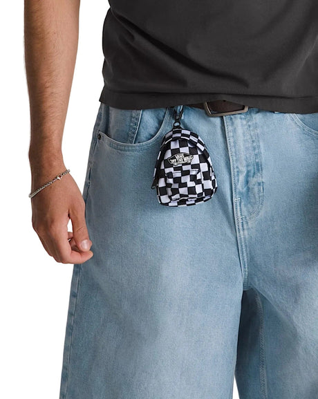 VANS Micro Old Skool Checkerboard Bag Charm Black/White Backpacks Vans 