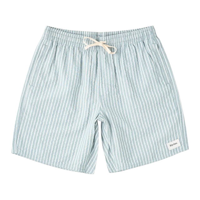 RHYTHM Seersucker Stripe Jam Shorts Pine Men's Walkshorts Rhythm 
