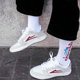 LAKAI X CHOCOLATE Telford Low Shoes White/Red Suede Men's Skate Shoes Lakai 