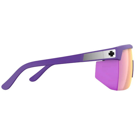 SPY Super Flynn Matte Purple - Happy Grey Green Pink Mirror Sunglasses Sunglasses Spy 
