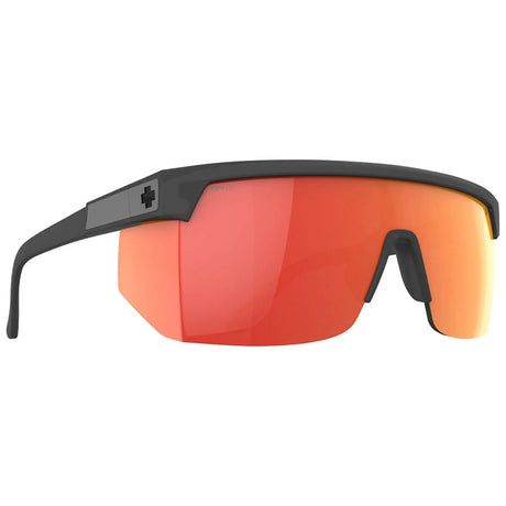 SPY Super Flynn Translucent Matte Black - Happy Grey Green Orange Spectra Mirror Sunglasses Sunglasses Spy 