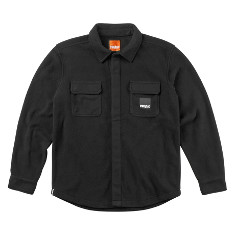 THIRTYTWO Rest Stop X Fava Fleece Button Up Black Men's Long Sleeve Button Up Shirts Thirtytwo 