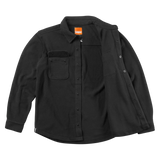 THIRTYTWO Rest Stop X Fava Fleece Button Up Black Men's Long Sleeve Button Up Shirts Thirtytwo 