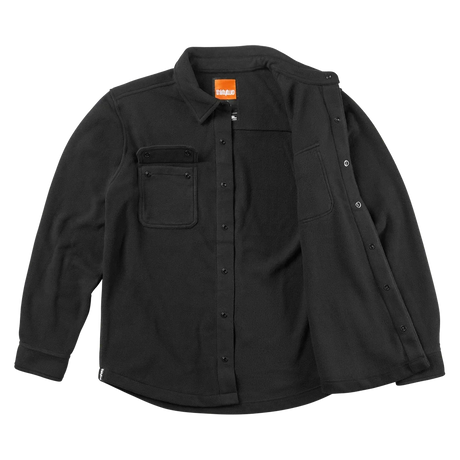 THIRTYTWO Rest Stop X Fava Fleece Button Up Black Men's Long Sleeve Button Up Shirts Thirtytwo 