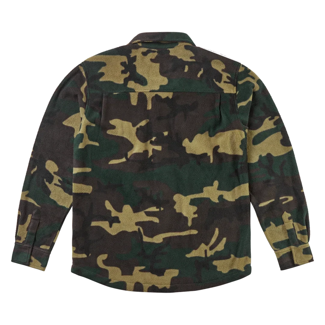 THIRTYTWO Rest Stop X Kerkela Fleece Button Up Forrest Men's Long Sleeve Button Up Shirts Thirtytwo 