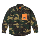 THIRTYTWO Rest Stop X Kerkela Fleece Button Up Forrest Men's Long Sleeve Button Up Shirts Thirtytwo 