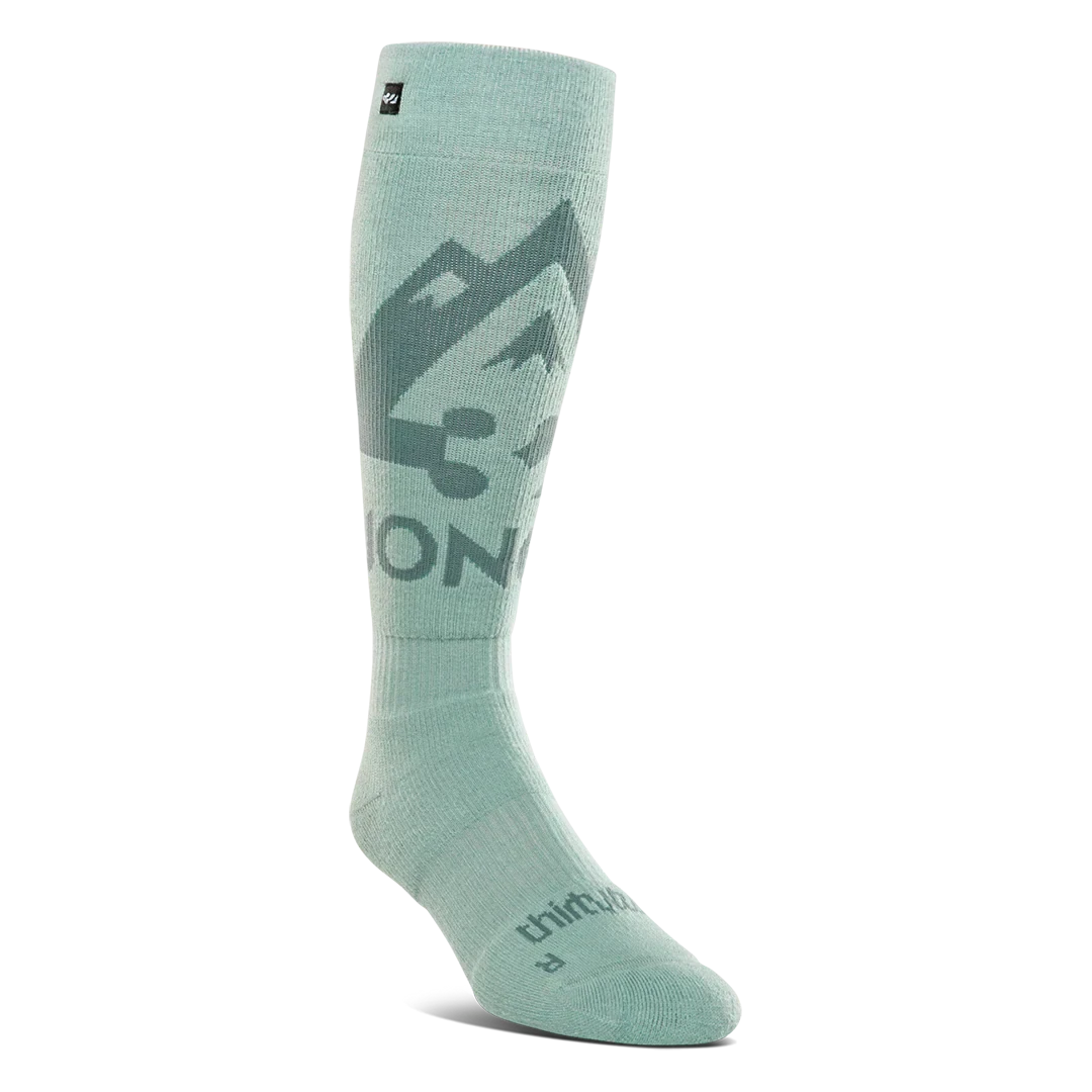 THIRTYTWO Women's Jones Merino Snow Socks Light Blue Women's Snowboard Socks Thirtytwo 
