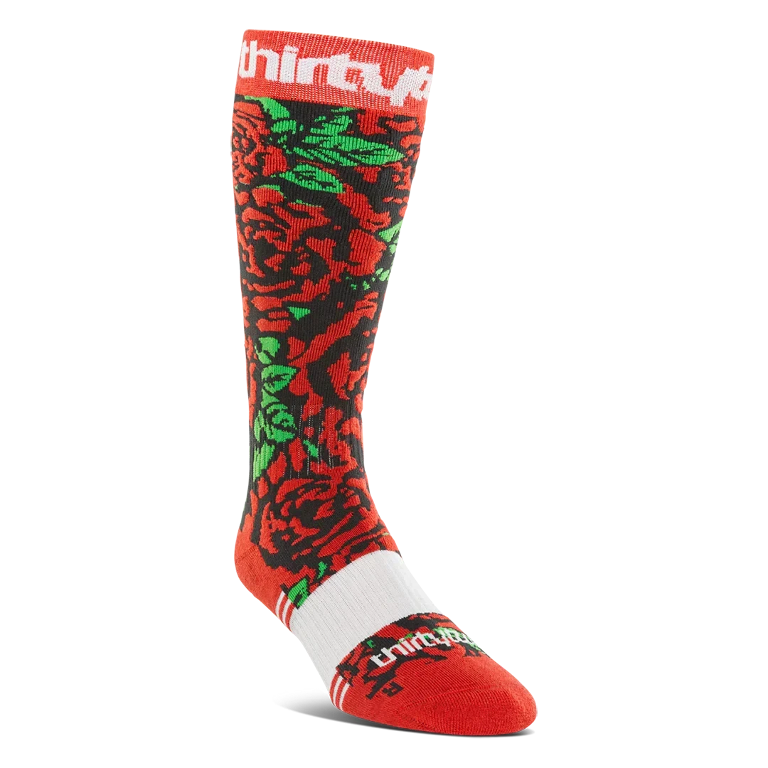 THIRTYTWO Women's Double Snow Socks Red/Black Women's Snowboard Socks Thirtytwo 