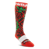 THIRTYTWO Women's Double Snow Socks Red/Black Women's Snowboard Socks Thirtytwo 