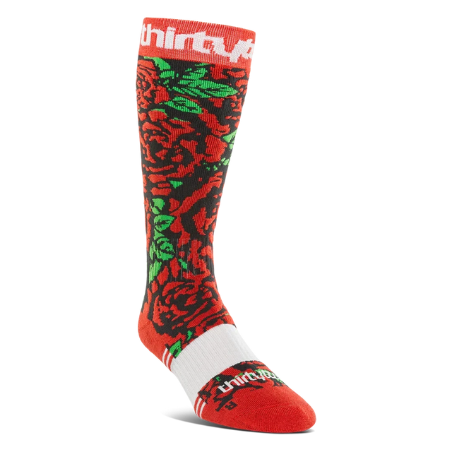 THIRTYTWO Women's Double Snow Socks Red/Black Women's Snowboard Socks Thirtytwo 