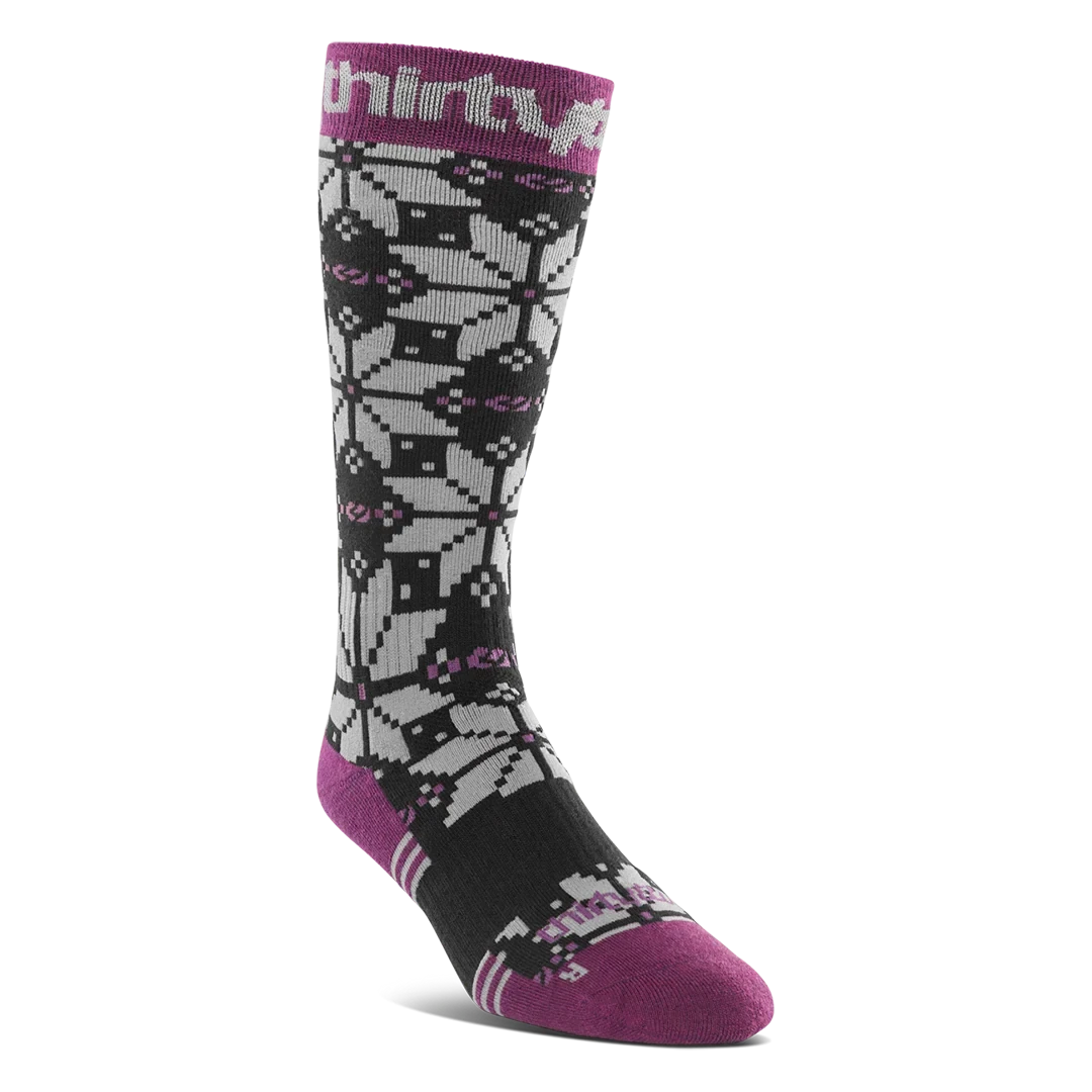 THIRTYTWO Women's Double Snow Socks Purple Women's Snowboard Socks Thirtytwo 