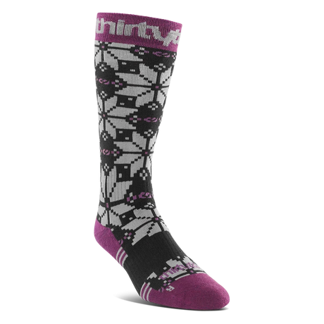 THIRTYTWO Women's Double Snow Socks Purple Women's Snowboard Socks Thirtytwo 