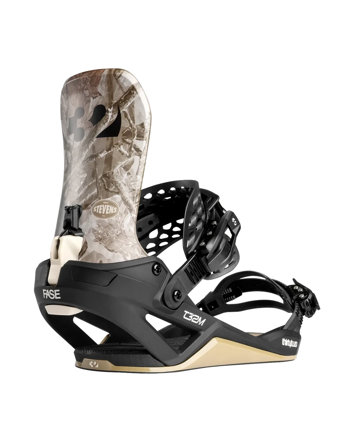 THIRTYTWO T32M FASE Snowboard Bindings Stevens Brown/Black 2027 Men's Snowboard Bindings Thirtytwo 