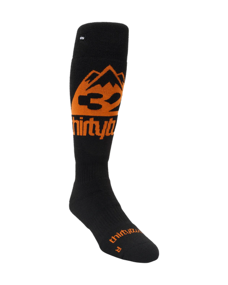 THIRTYTWO T32M XLT Snow Socks Black/Orange Men's Snowboard Socks Thirtytwo 