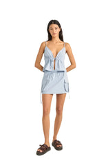 RHYTHM Women's Dolly Ruffle Top Dusty Blue Women's Tank Tops and Halter Tops Rhythm 