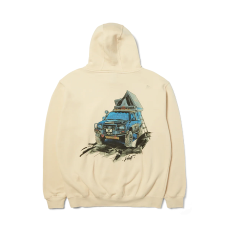 HUF x Toyota Trailhunter Tacoma Overland Pullover Hoodie Sand Men's Pullover Hoodies Huf 