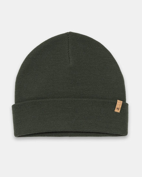 TENTREE Wool Kurt Beanie Dark Kombu Green Men's Beanies Tentree 
