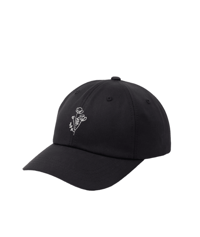 TENTREE Flower Embroidery Peak Hat Meteorite Black/Sugar Pine Men's Hats Tentree 