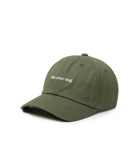 TENTREE Women's Slogan Peak Hat Deep Olive/I Like Your Dog Women's Hats Tentree 