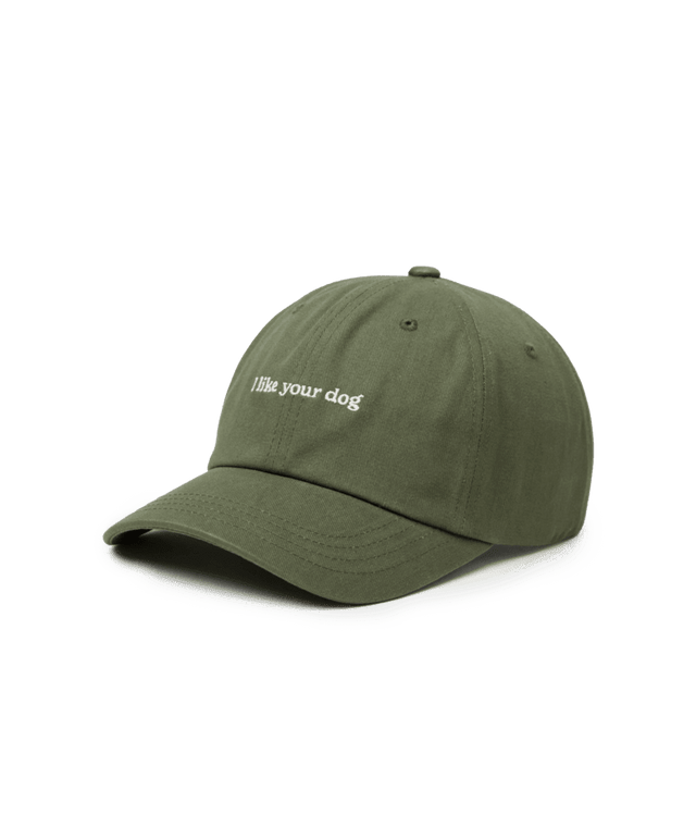 TENTREE Women's Slogan Peak Hat Deep Olive/I Like Your Dog Women's Hats Tentree 