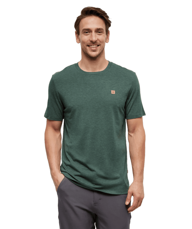 TENTREE Baker T-Shirt Forest Pine Heather Men's Short Sleeve T-Shirts Tentree 
