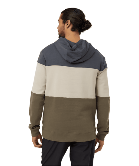 TENTREE TreeFleece Black Reynard Pullover Hoodie Graphite/Pale Oak/Tundra Men's Pullover Hoodies Tentree 