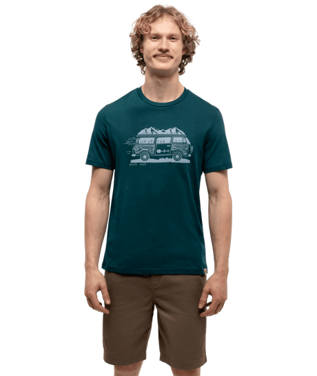 TENTREE Road Trip T-Shirt Jasper/Blue Haze Men's Short Sleeve T-Shirts Tentree 