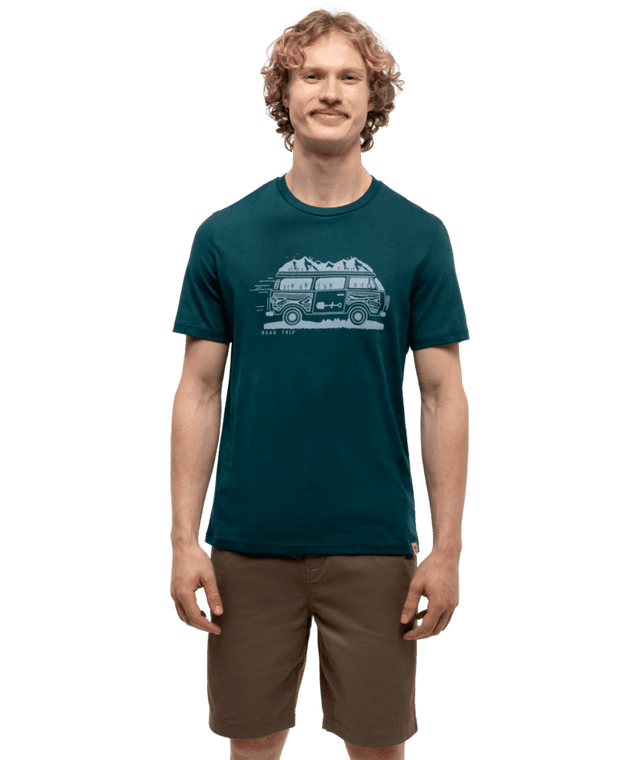 TENTREE Road Trip T-Shirt Jasper/Blue Haze Men's Short Sleeve T-Shirts Tentree 