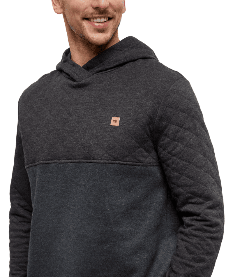 TENTREE Quadra Pullover Hoodie Meteorite Black Heather Men's Pullover Hoodies Tentree 