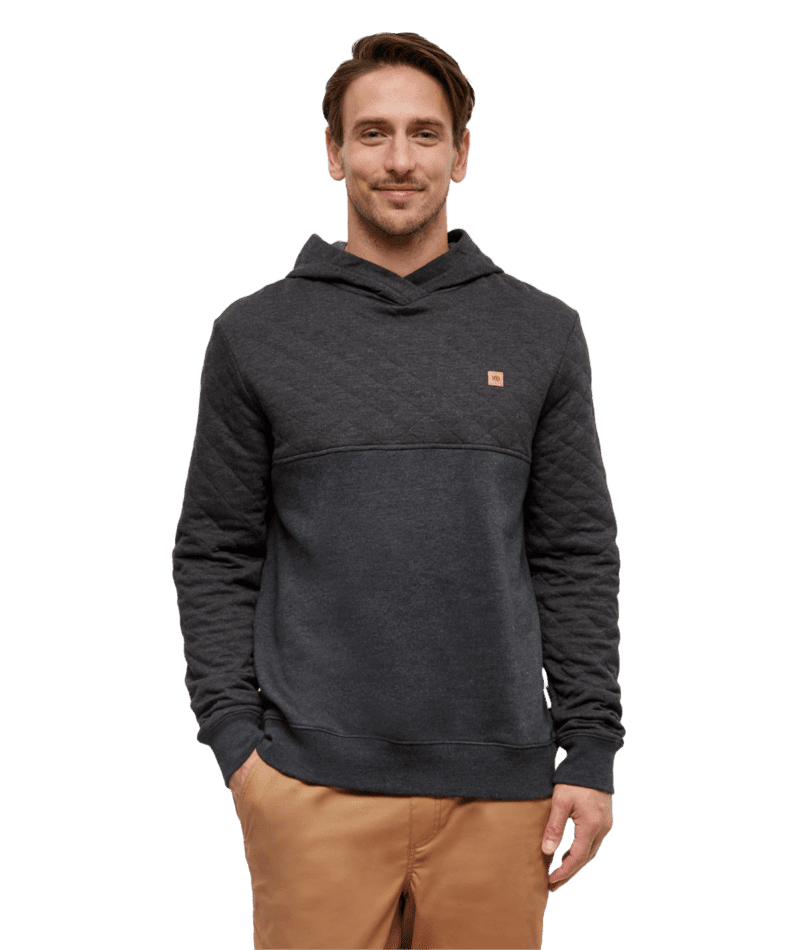 TENTREE Quadra Pullover Hoodie Meteorite Black Heather Men's Pullover Hoodies Tentree 