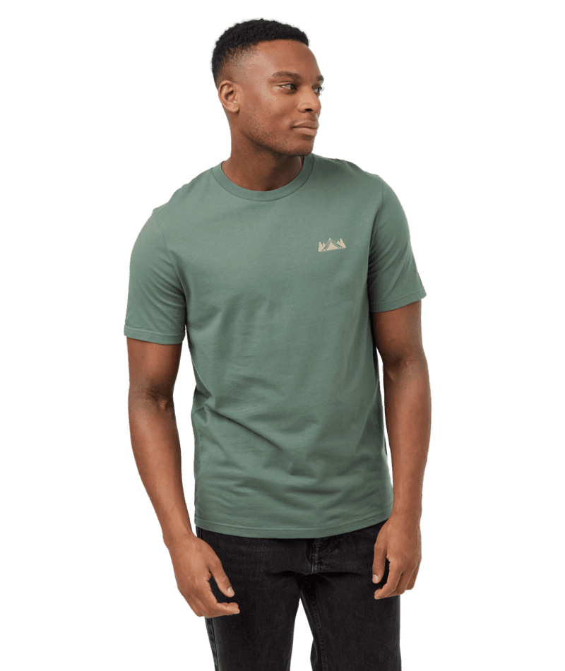 TENTREE Come On In T-Shirt Dark Sage/Oatmeal Men's Short Sleeve T-Shirts Tentree 