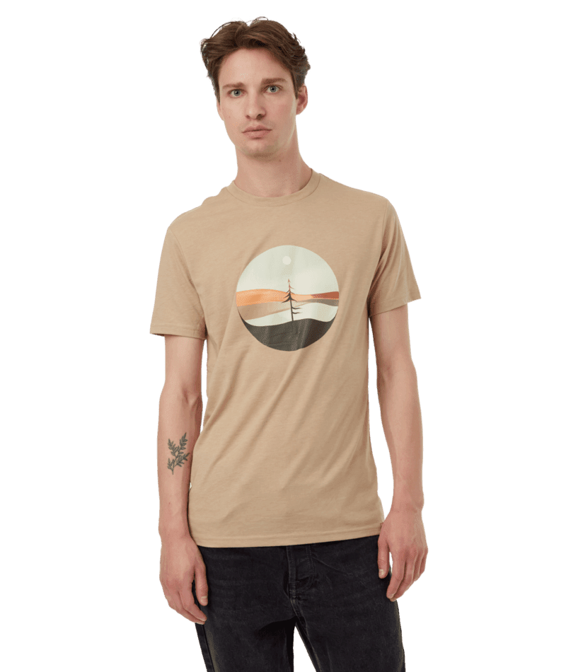 TENTREE Artist Portal T-Shirt Barley/Ocean Men's Short Sleeve T-Shirts Tentree 
