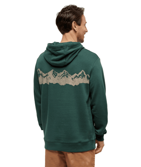 TENTREE Mountain Range Pullover Hoodie Forest Pine/Birchwood Men's Pullover Hoodies Tentree 