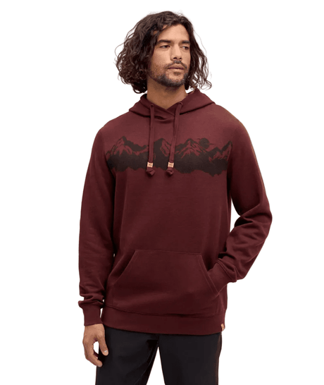 TENTREE Mountain Range Pullover Hoodie Red Chestnut/Meteorite Black Men's Pullover Hoodies Tentree 