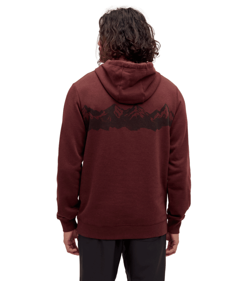 TENTREE Mountain Range Pullover Hoodie Red Chestnut/Meteorite Black Men's Pullover Hoodies Tentree 
