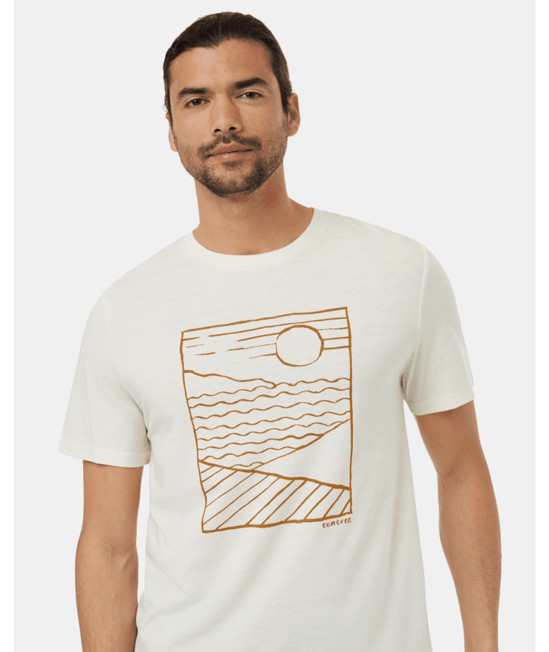 TENTREE Artist Series Oasis T-Shirt Undyed/Golden Brown Men's Short Sleeve T-Shirts Tentree 