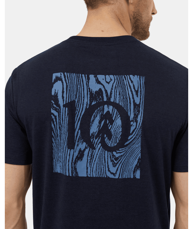 TENTREE Woodblock Ten T-Shirt Midnight Blue/Canyon Blue Men's Short Sleeve T-Shirts Tentree 