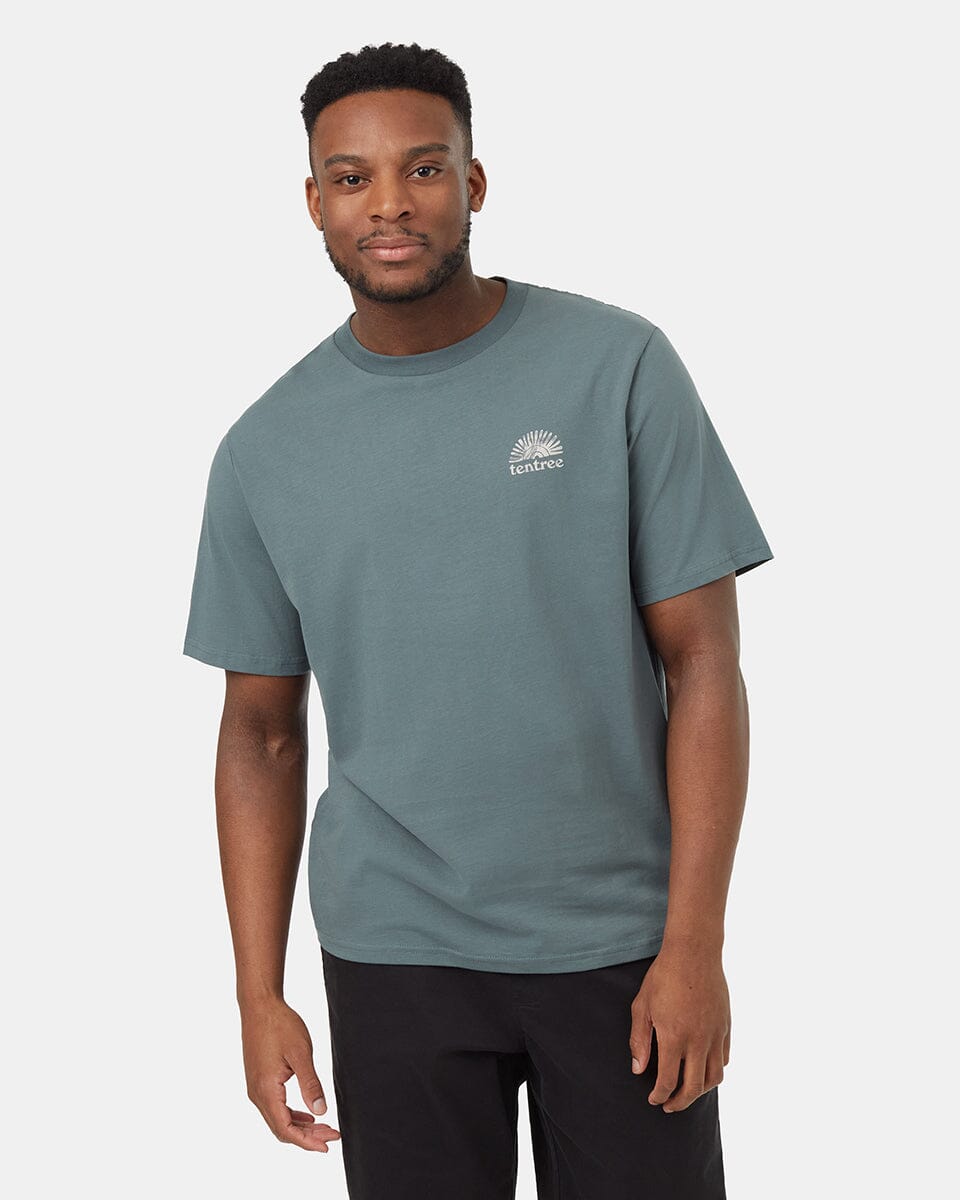TENTREE Regenerative Cotton Sun T-Shirt Light Urban Green/Sugar Pine Men's Short Sleeve T-Shirts Tentree 
